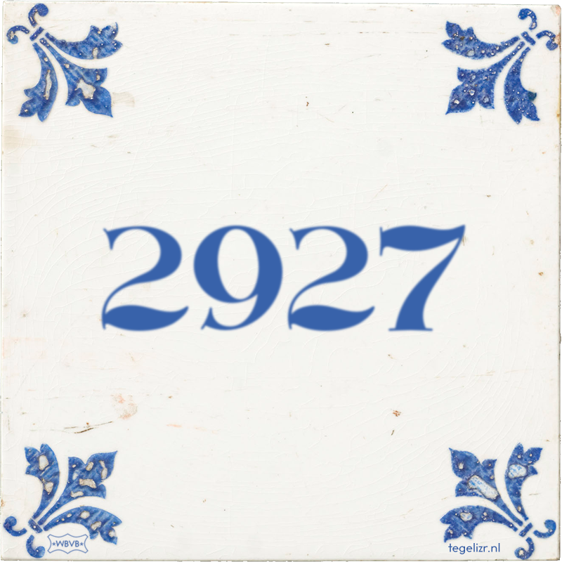 2927 - Online tegeltjes bakken