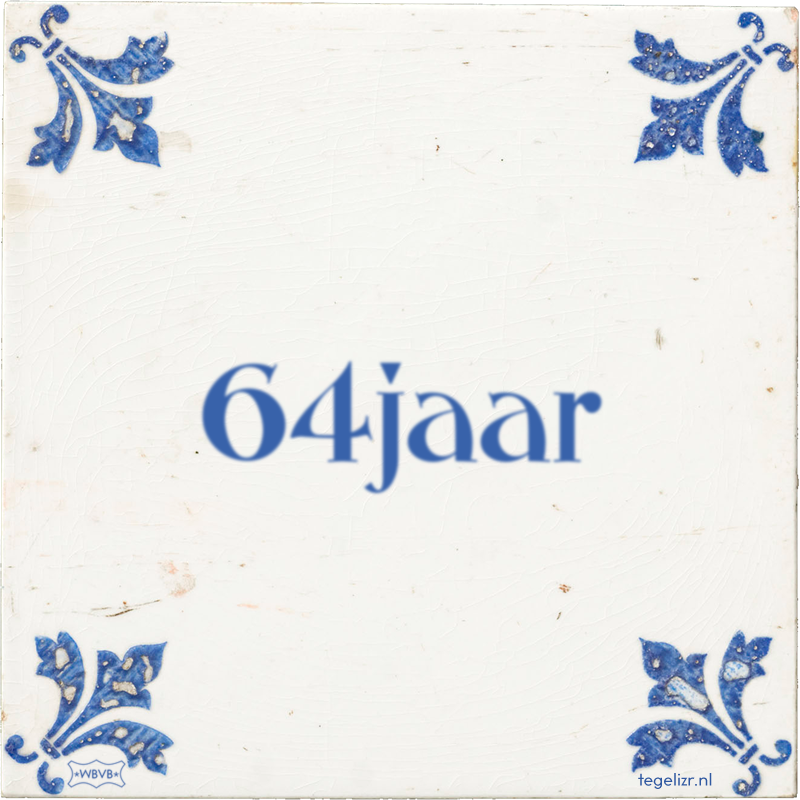64jaar - Online tegeltjes bakken