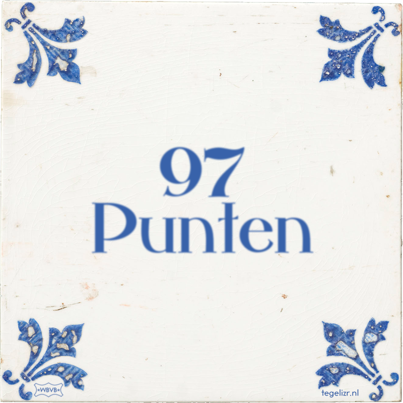 97 Punten - Online tegeltjes bakken