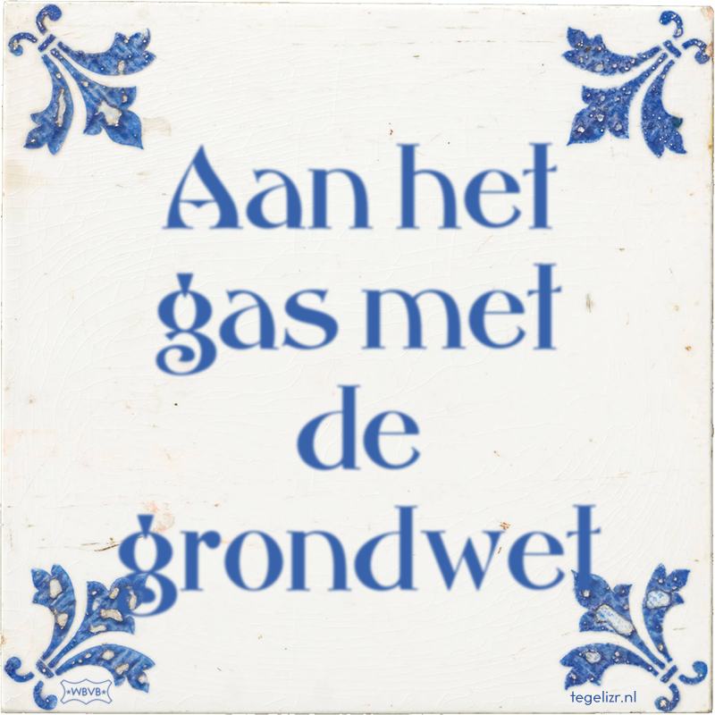 Aan het gas met de grondwet - Online tegeltjes bakken