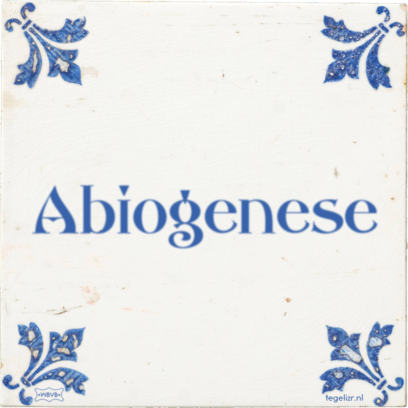 Abiogenese - Online tegeltjes bakken