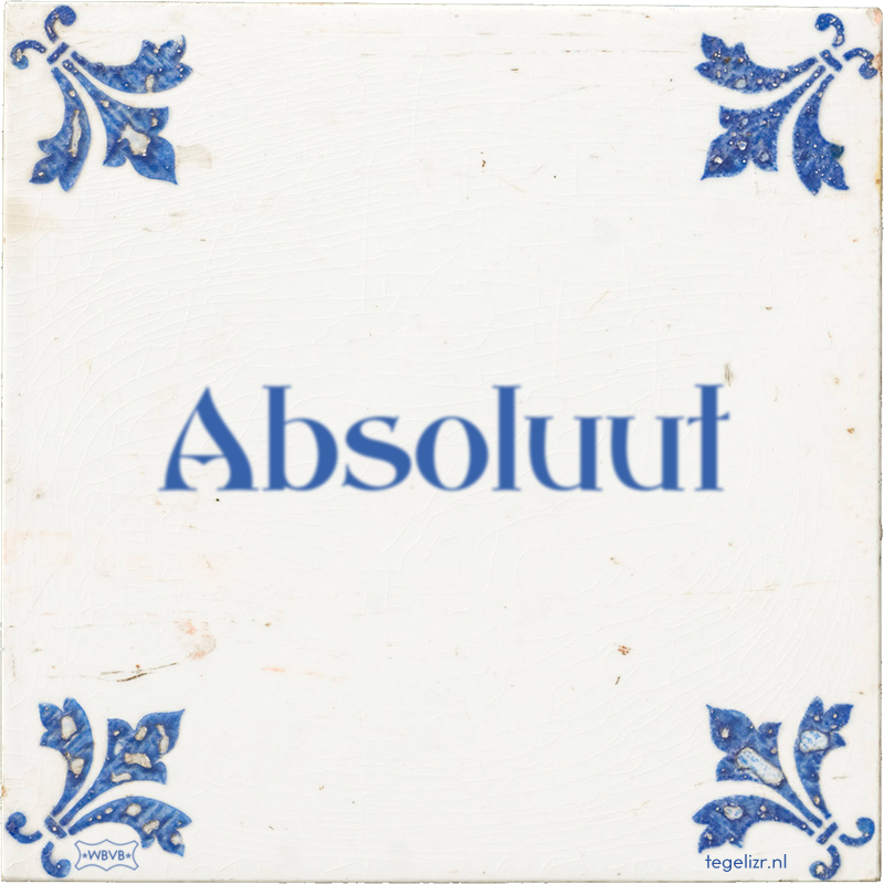 Absoluut - Online tegeltjes bakken