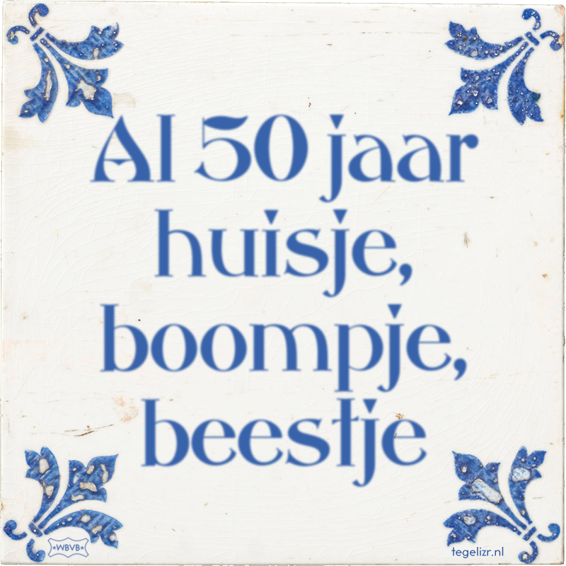 Al 50 jaar huisje, boompje, beestje - Online tegeltjes bakken