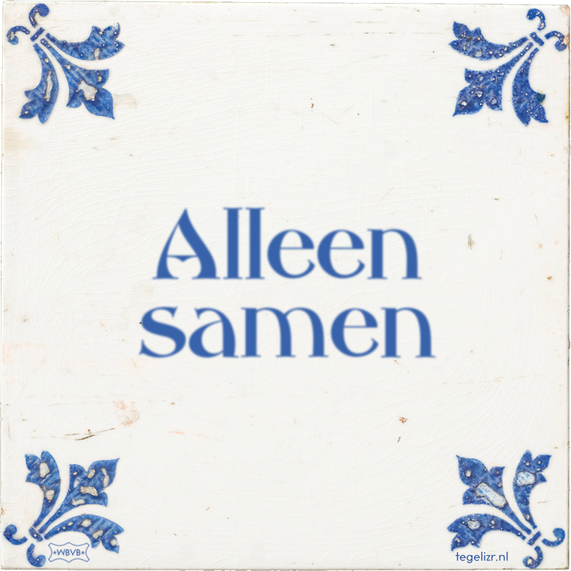 Alleen samen - Online tegeltjes bakken