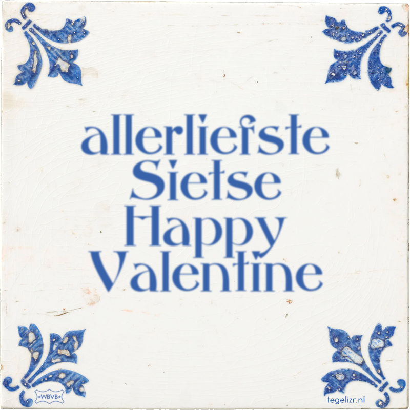allerliefste Sietse Happy Valentine - Online tegeltjes bakken