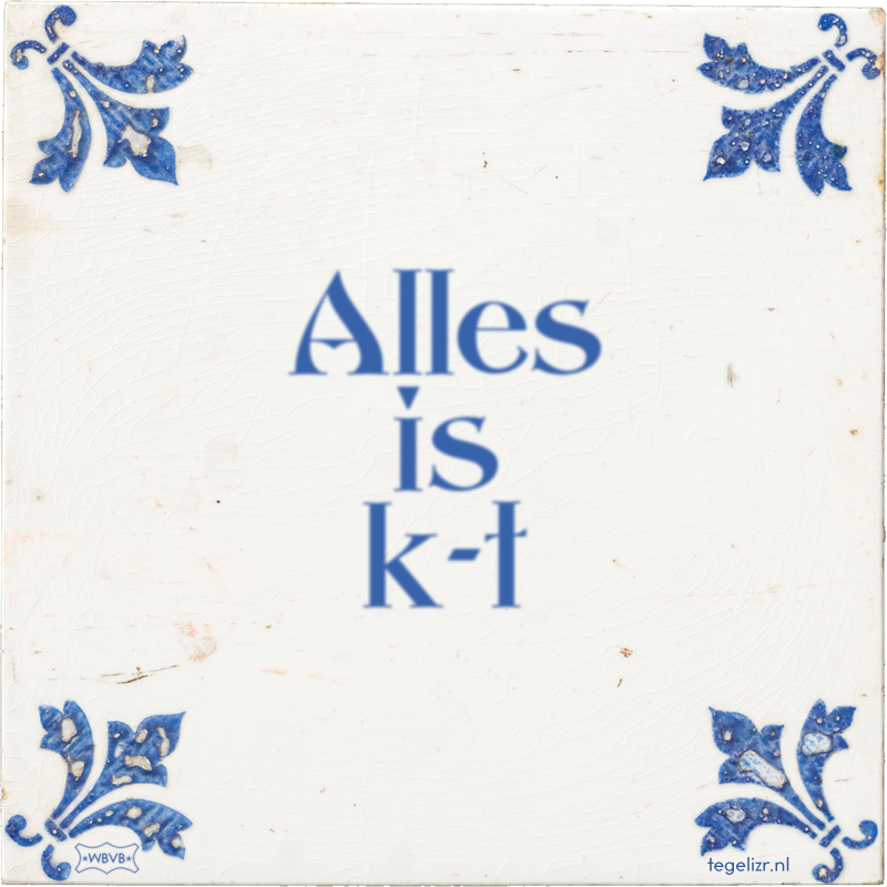 Alles is k-t - Online tegeltjes bakken