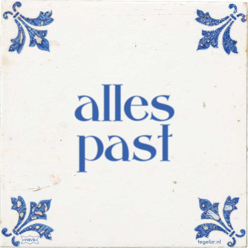 alles past - Online tegeltjes bakken