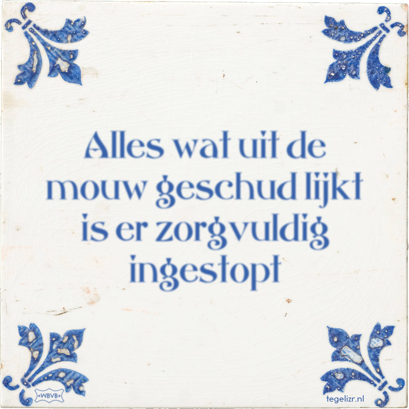 Alles wat uit de mouw geschud lijkt is er zorgvuldig ingestopt - Online tegeltjes bakken