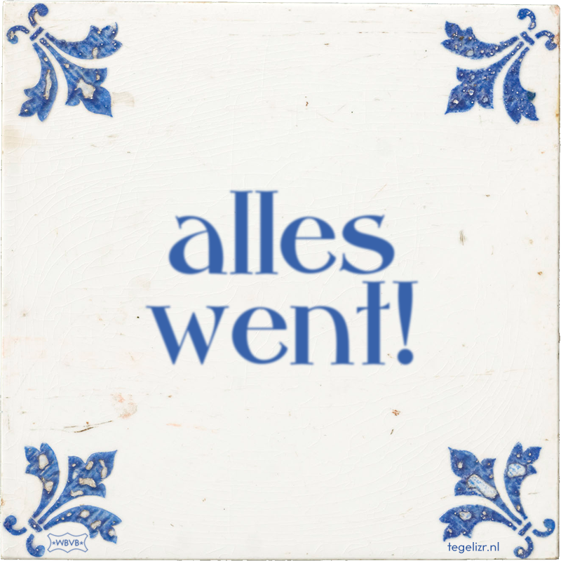 alles went! - Online tegeltjes bakken