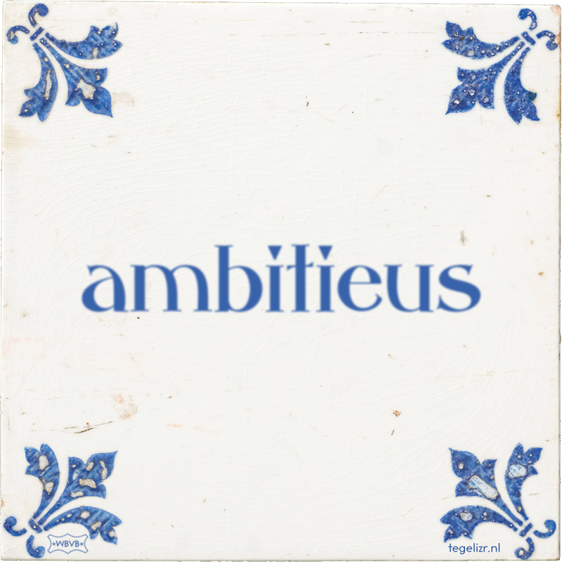 ambitieus - Online tegeltjes bakken