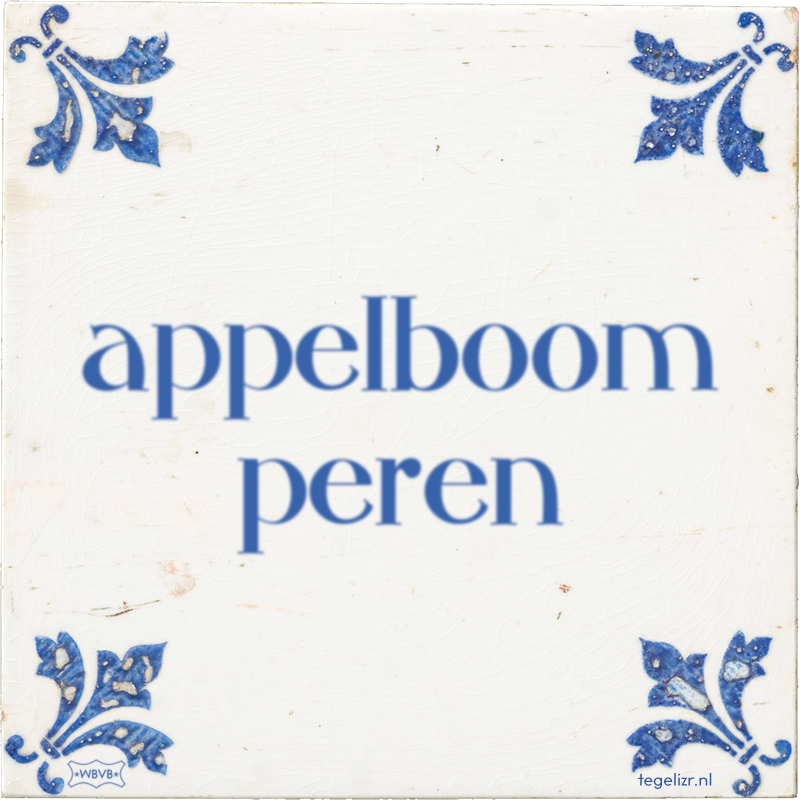 appelboom peren - Online tegeltjes bakken