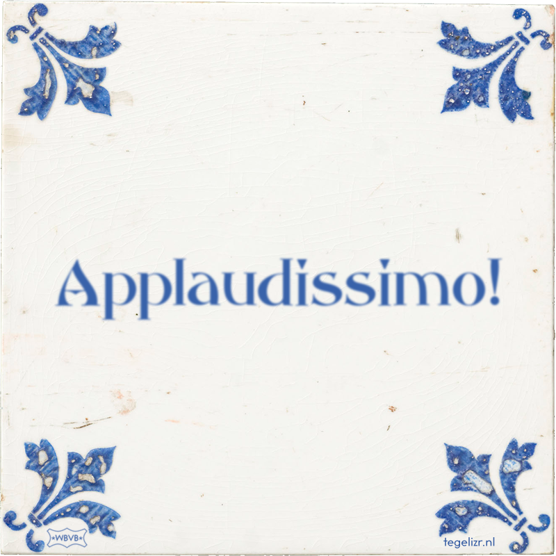 Applaudissimo! - Online tegeltjes bakken