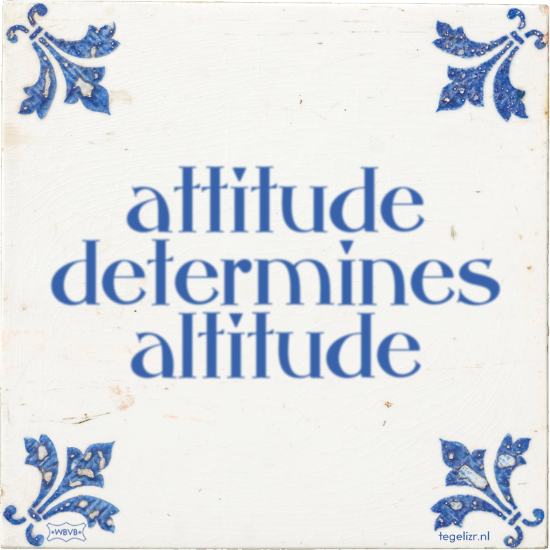 attitude determines altitude - Online tegeltjes bakken