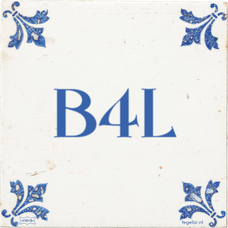 B4L - Online tegeltjes bakken