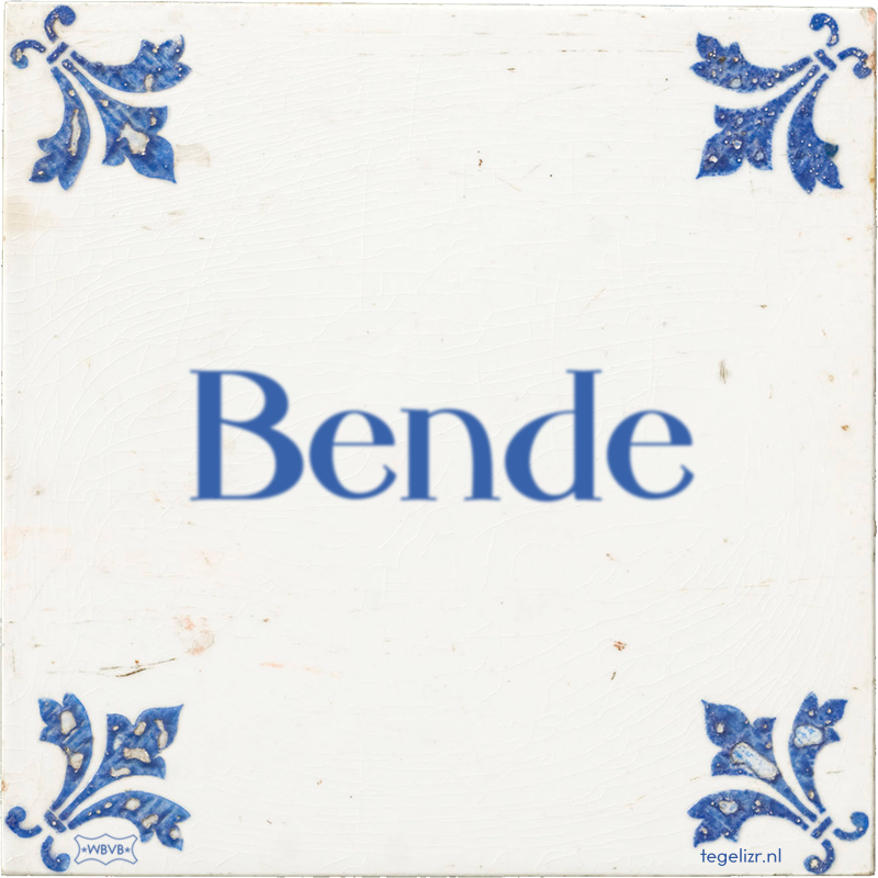 Bende - Online tegeltjes bakken