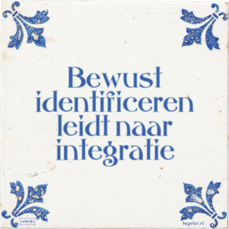 Bewust identificeren leidt naar integratie - Online tegeltjes bakken