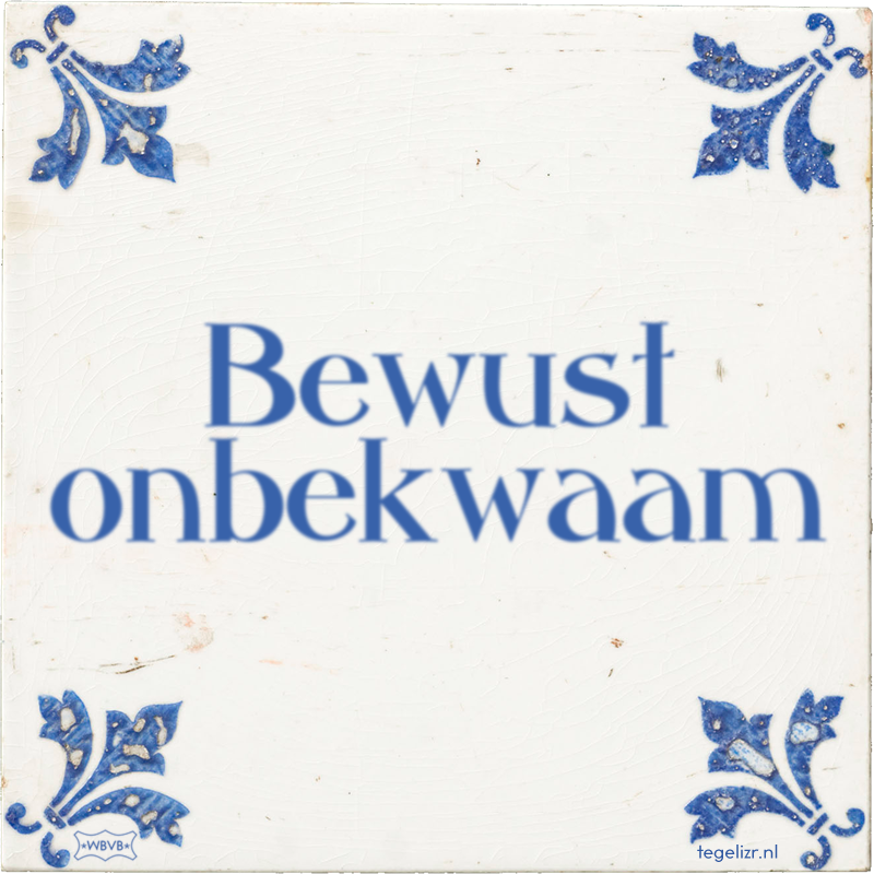 Bewust onbekwaam - Online tegeltjes bakken
