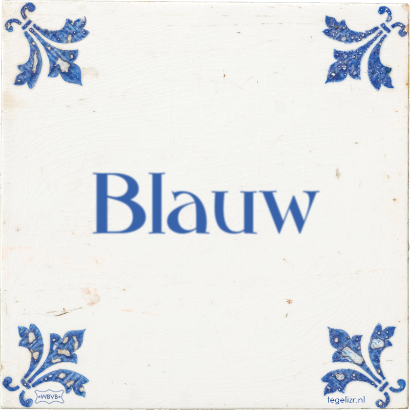 Blauw - Online tegeltjes bakken