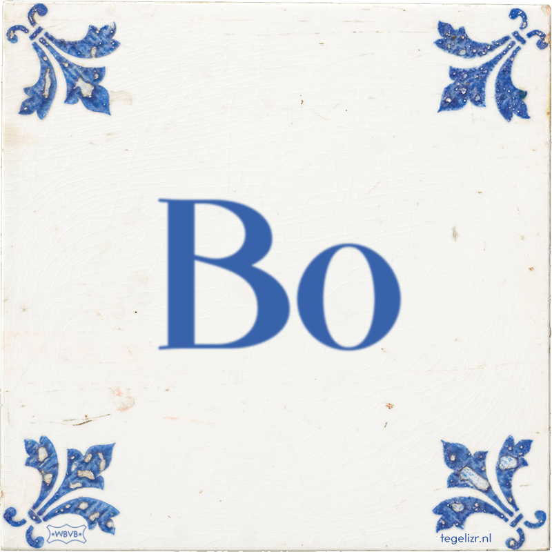 Bo - Online tegeltjes bakken