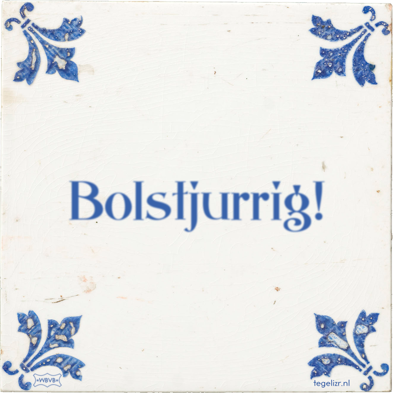 Bolstjurrig! - Online tegeltjes bakken