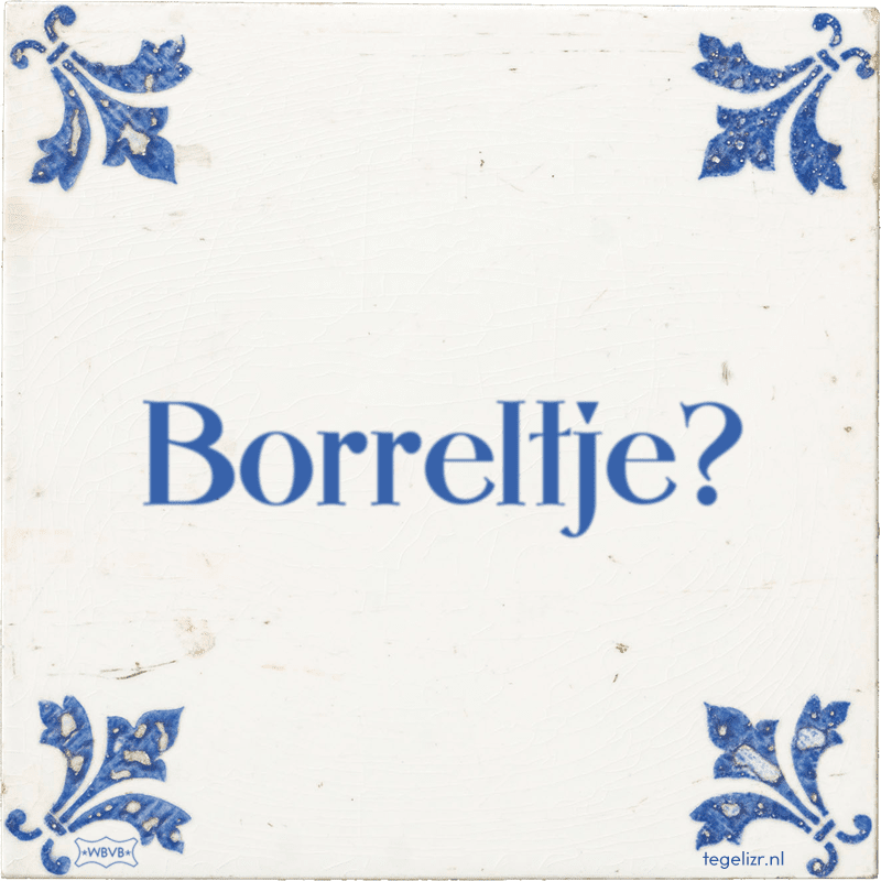 borreltje - Online tegeltjes bakken