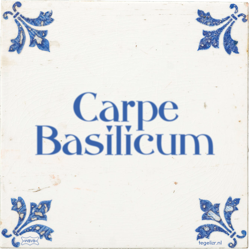 Carpe Basilicum - Online tegeltjes bakken