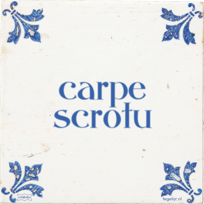 carpe scrotu - Online tegeltjes bakken