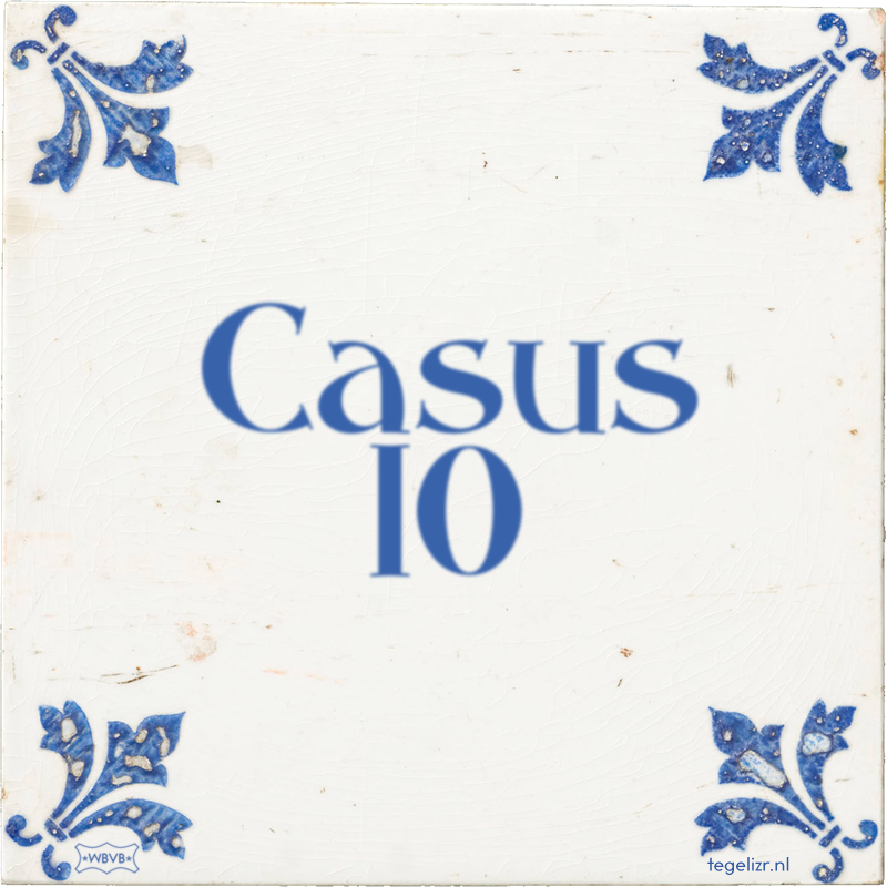 Casus 10 - Online tegeltjes bakken