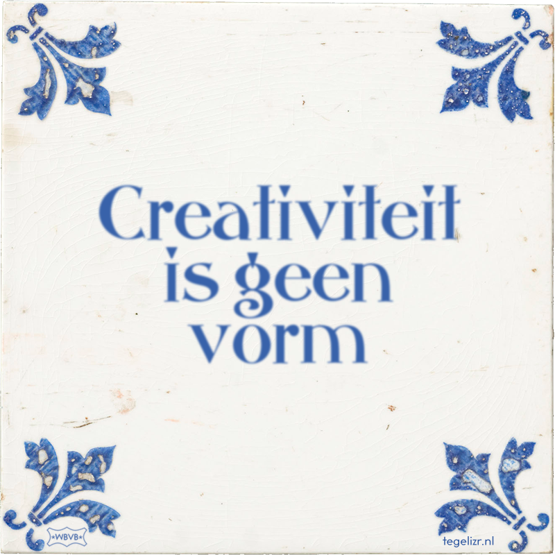 Creativiteit is geen vorm - Online tegeltjes bakken