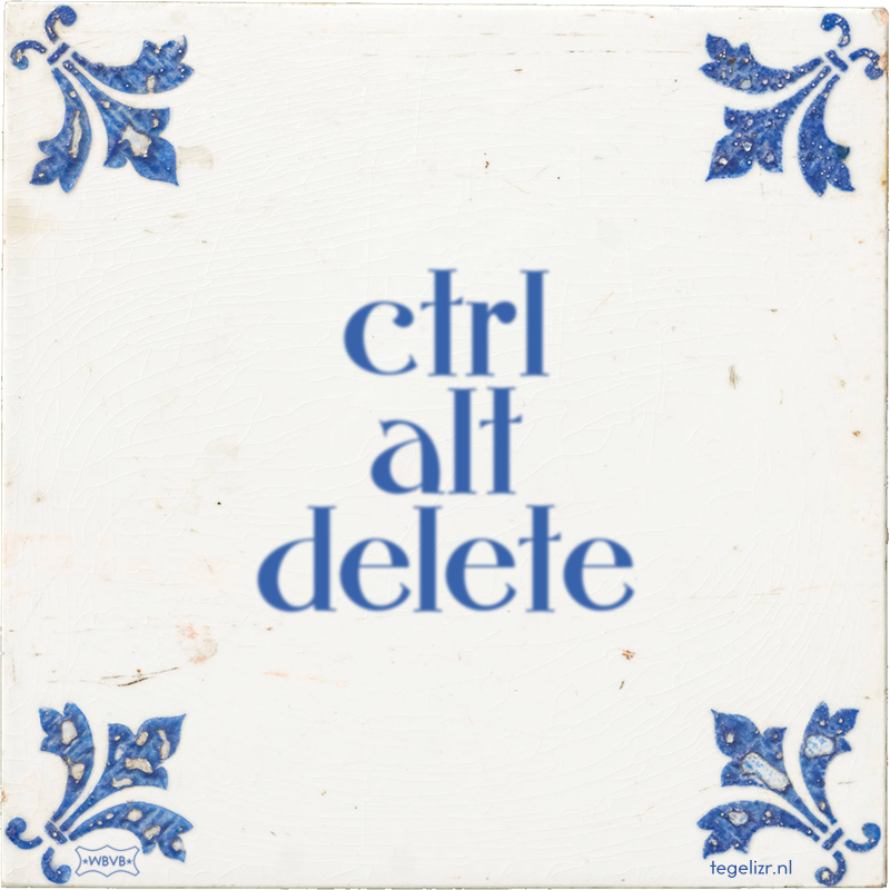 ctrl alt delete - Online tegeltjes bakken