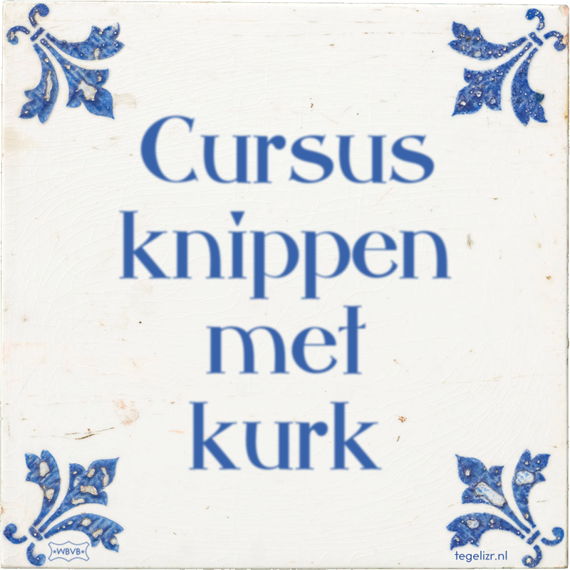 Cursus knippen met kurk - Online tegeltjes bakken