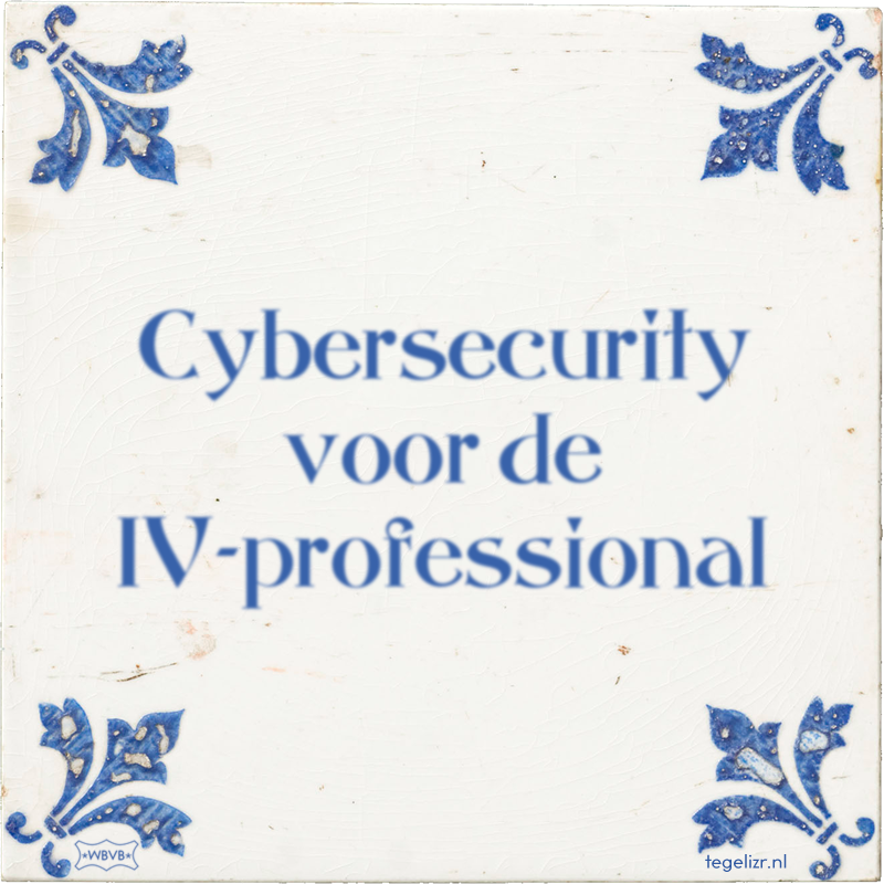 Cybersecurity voor de IV-professional - Online tegeltjes bakken