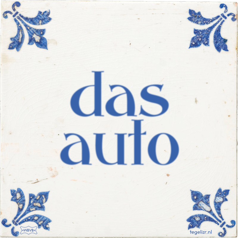 das auto - Online tegeltjes bakken