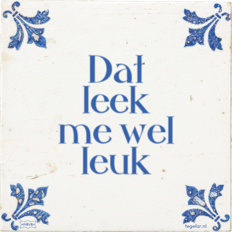 Dat leek me wel leuk - Online tegeltjes bakken