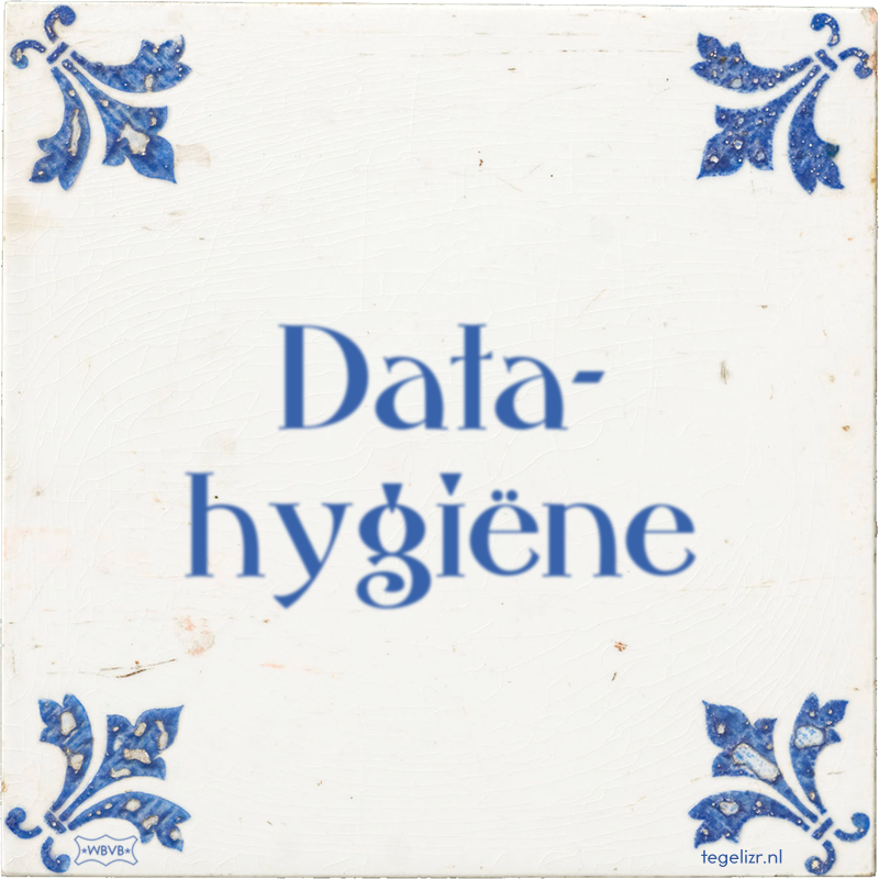 Data- hygiëne - Online tegeltjes bakken