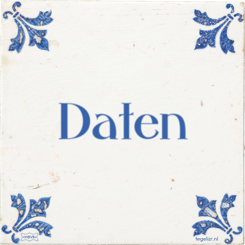 Daten - Online tegeltjes bakken