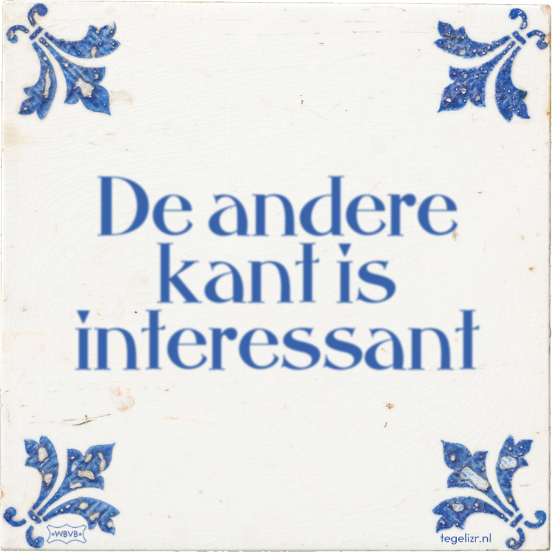De andere kant is interessant - Online tegeltjes bakken