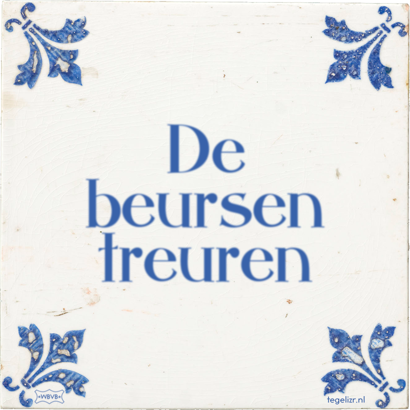 De beursen treuren - Online tegeltjes bakken