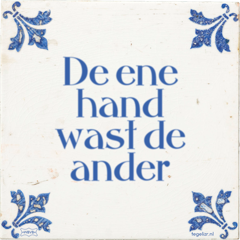 De ene hand wast de ander - Online tegeltjes bakken