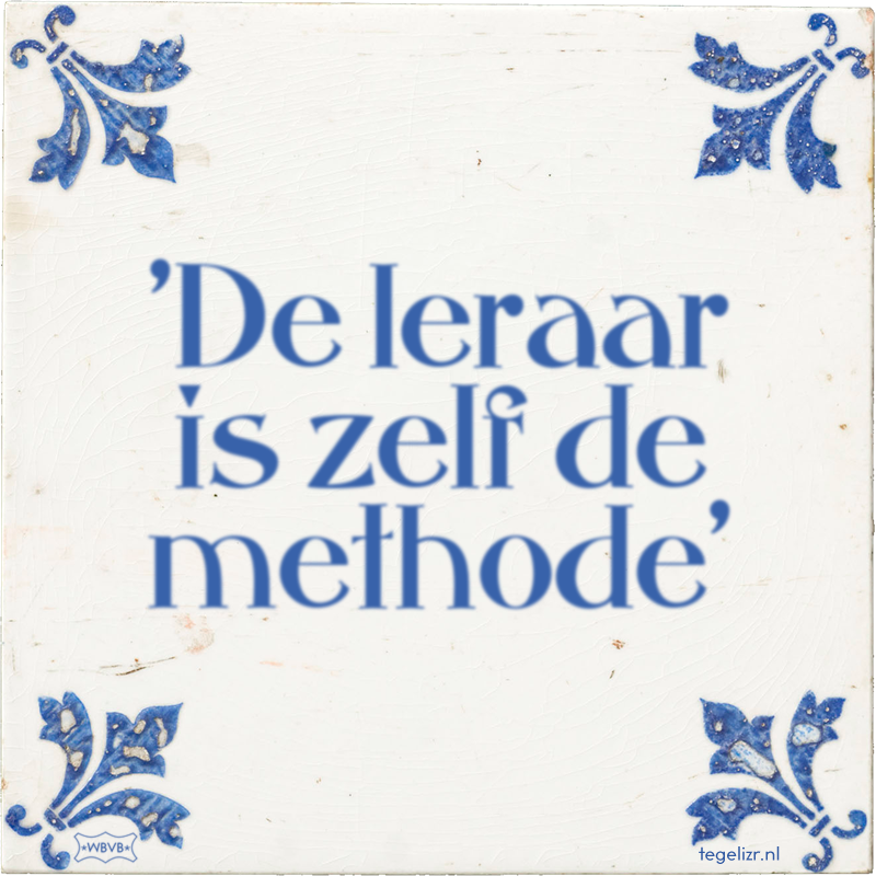 'De leraar is zelf de methode' - Online tegeltjes bakken