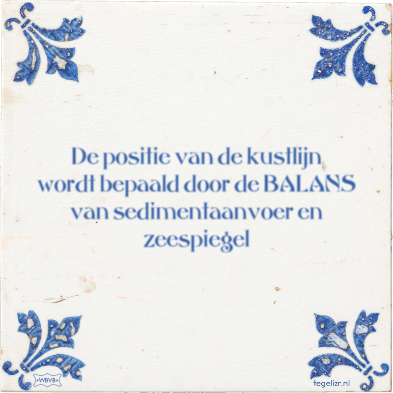 De positie van de kustlijn wordt bepaald door de BALANS van sedimentaanvoer en zeespiegel - Online tegeltjes bakken