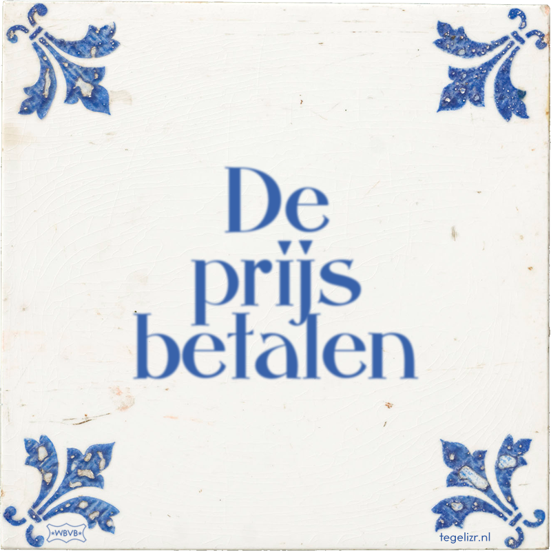 De prijs betalen - Online tegeltjes bakken