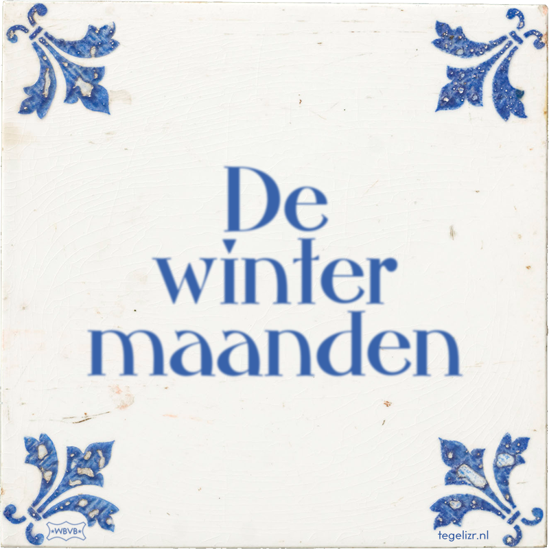 De winter maanden - Online tegeltjes bakken