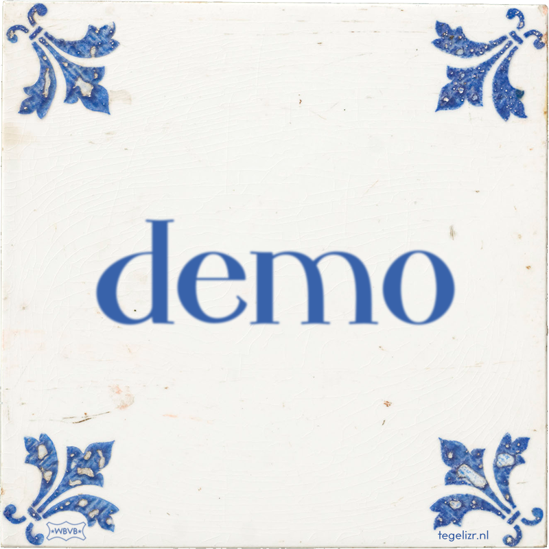 demo - Online tegeltjes bakken