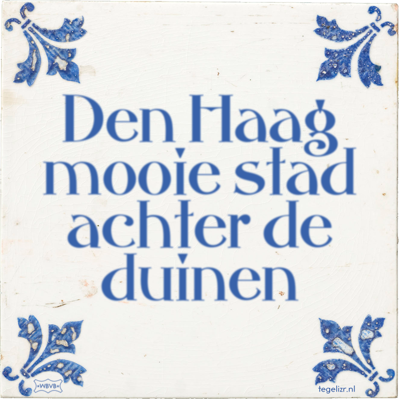 Den Haag mooie stad achter de duinen - Online tegeltjes bakken