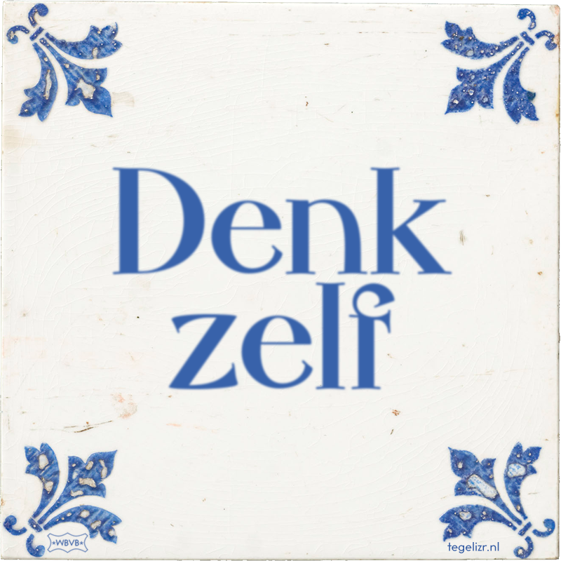 Denk zelf - Online tegeltjes bakken