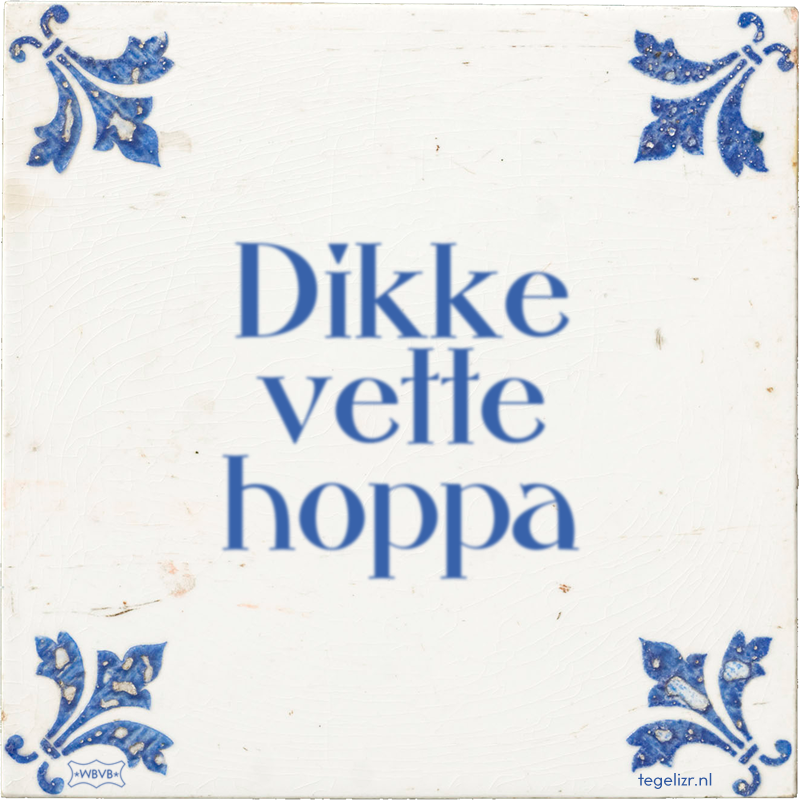 Dikke vette hoppa - Online tegeltjes bakken