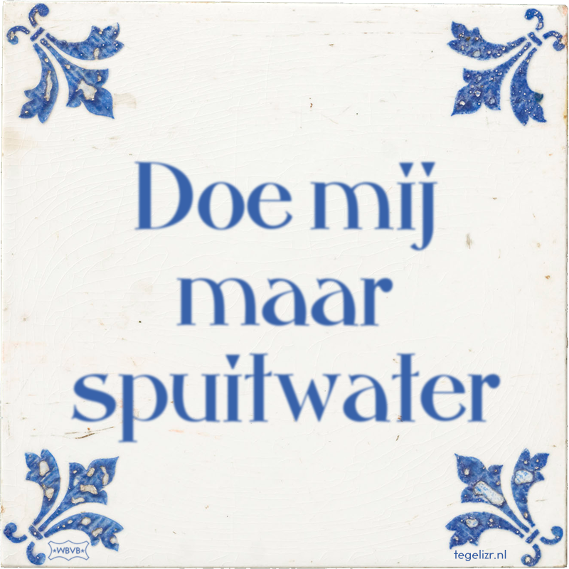 Doe mij maar spuitwater - Online tegeltjes bakken