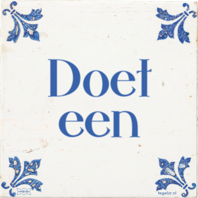 Doet een - Online tegeltjes bakken