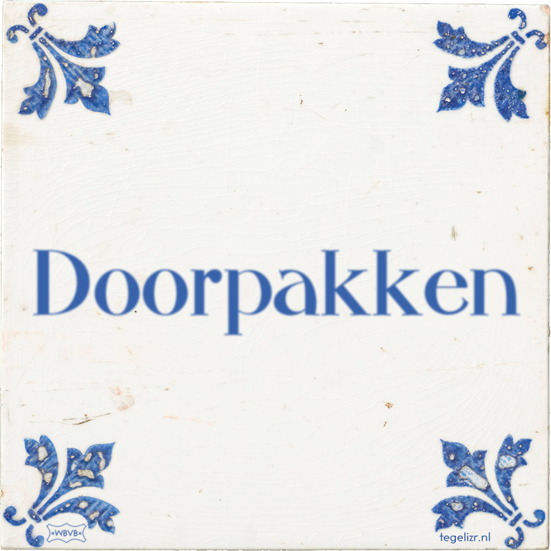 Doorpakken - Online tegeltjes bakken